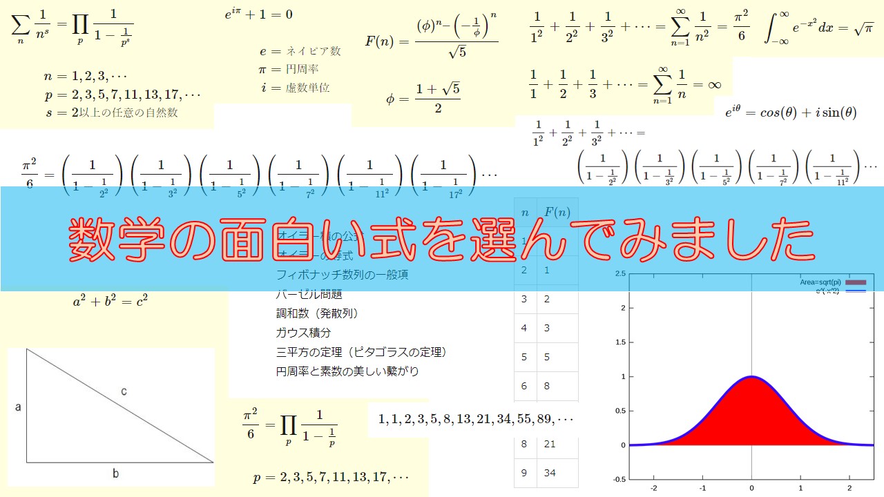 数学の面白い公式8選